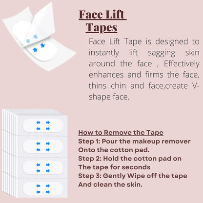 Face Lift Tape 100 Pcs, Face Lifting Tape Invisible, Anti-Sagging Skin Tape, Face Lift Strips, Face Lifting Bands, Anti-Wrinkle, Face Lifting Tool.