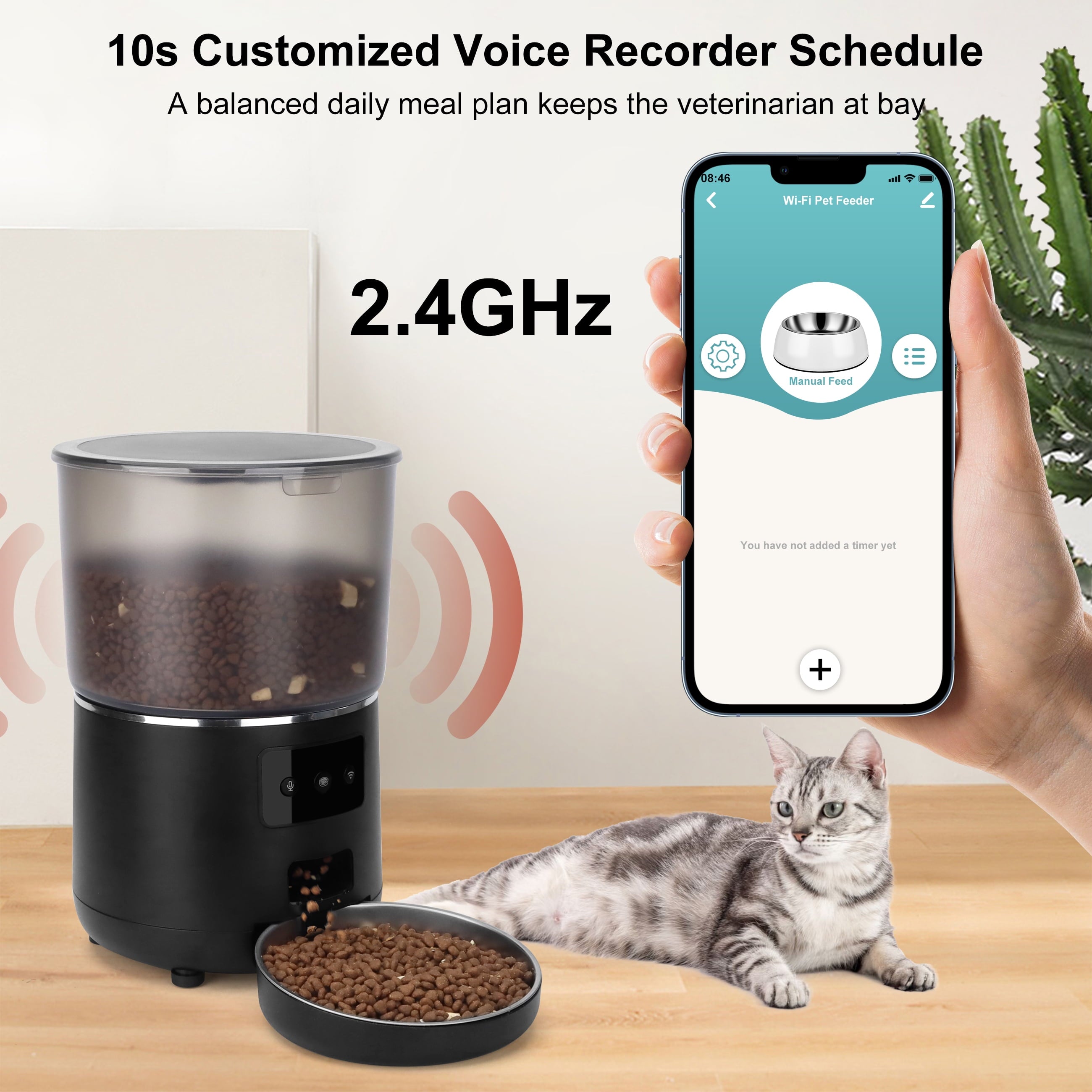 Wifi Automatic Dog & Cat Food Dispenser with App Control