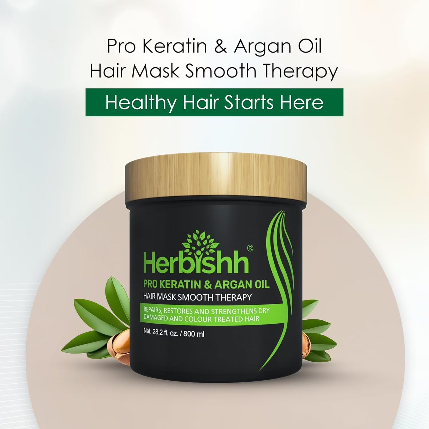 (2 Pack)  Argan Hair Mask-Deep Conditioning & Hydration for Healthier Looking Hair- for Very Dry, Weak, Stressed Out Hair, No Sulphates, No Parabens (800ML)
