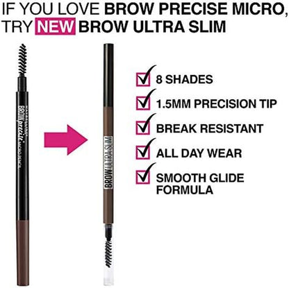 Brow Precise Micro Eyebrow Pencil Makeup, Deep Brown, 0.002 Oz.
