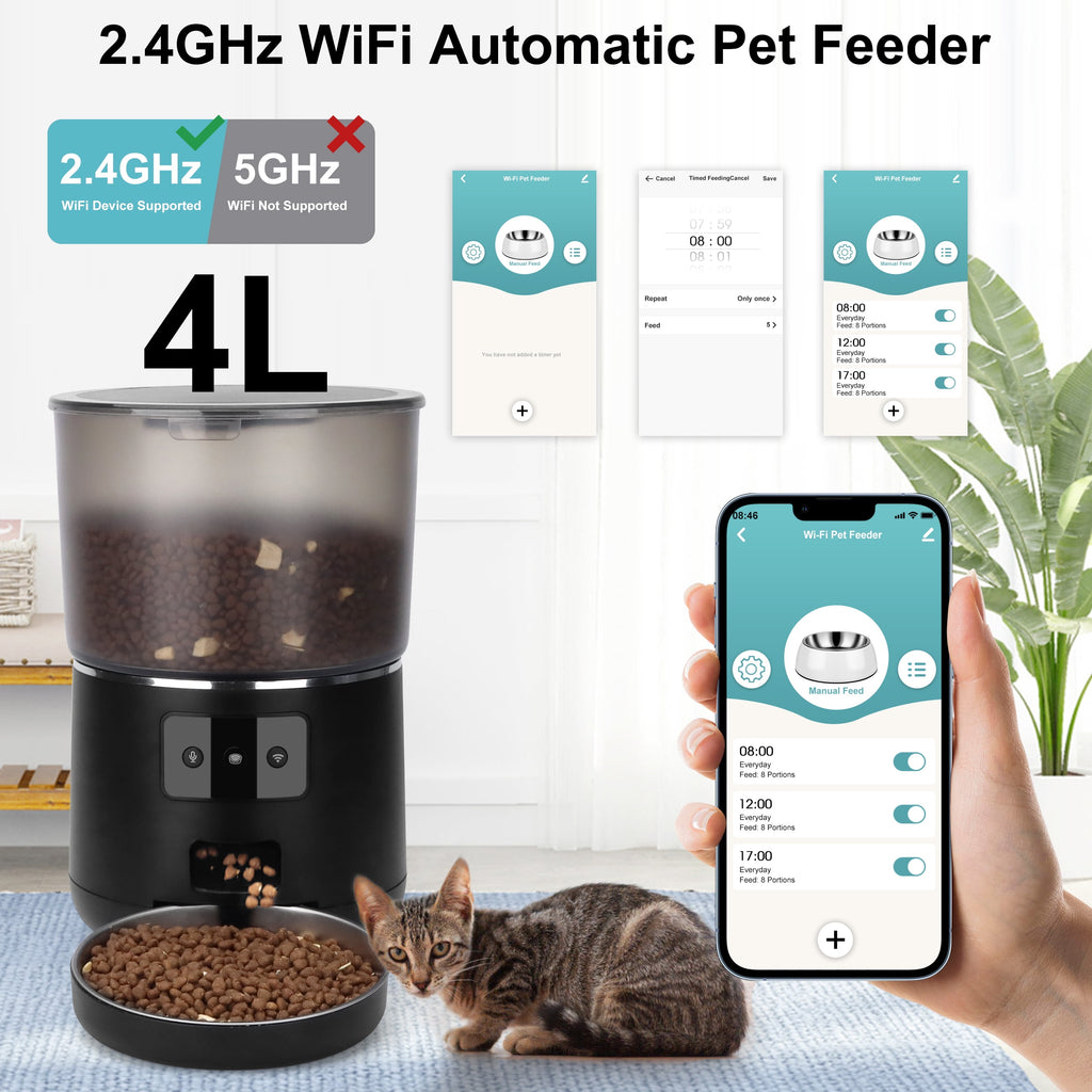 Wifi Automatic Dog & Cat Food Dispenser with App Control