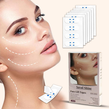 Face Lift Tape 100 Pcs, Face Lifting Tape Invisible, Anti-Sagging Skin Tape, Face Lift Strips, Face Lifting Bands, Anti-Wrinkle, Face Lifting Tool.