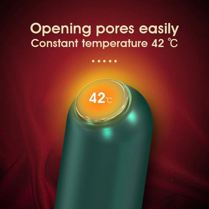 Blackhead Remover Pore Vacuum with Hot Compress Electric Acne and Pimple Extractor with LCD Display 6 Suction Heads Base Stand Face Cleaner Tool for Women and Men