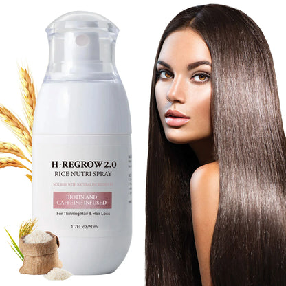 Hair Spray Rice Water Strong Hair Follicle Root Thick Loss Prevention Nourishing Soften Hair Helper Care Spray for Thinning Hair