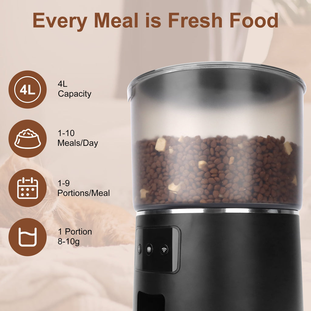 Wifi Automatic Dog & Cat Food Dispenser with App Control