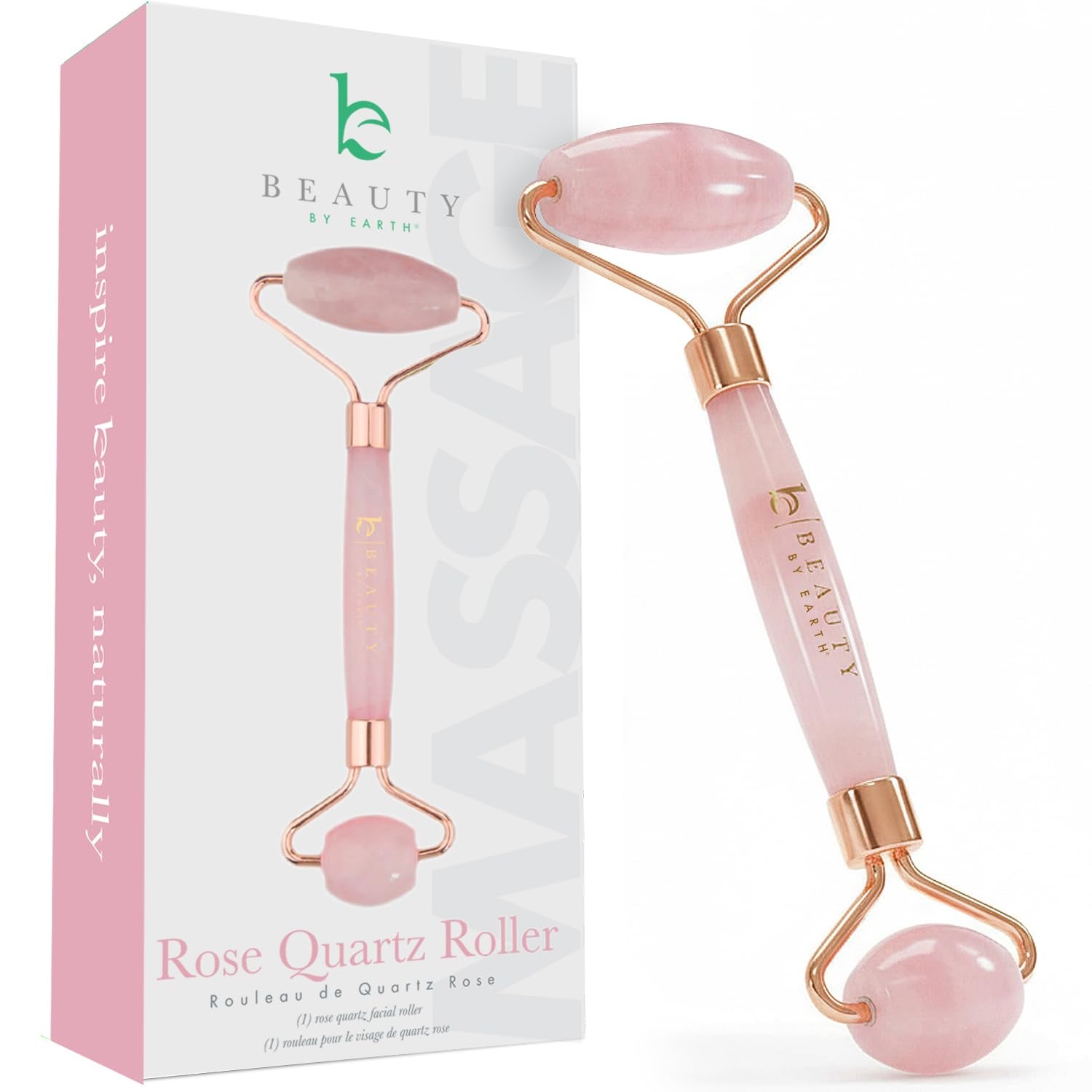 Rose Quartz Face Roller - Relaxation Gifts for Women, Skin Care Tools for Fine Lines and Wrinkles, Teenage Girl Gifts, Beauty Gift Ideas, Face Massager Tools, Facial Tool, Self Care Gift for Women