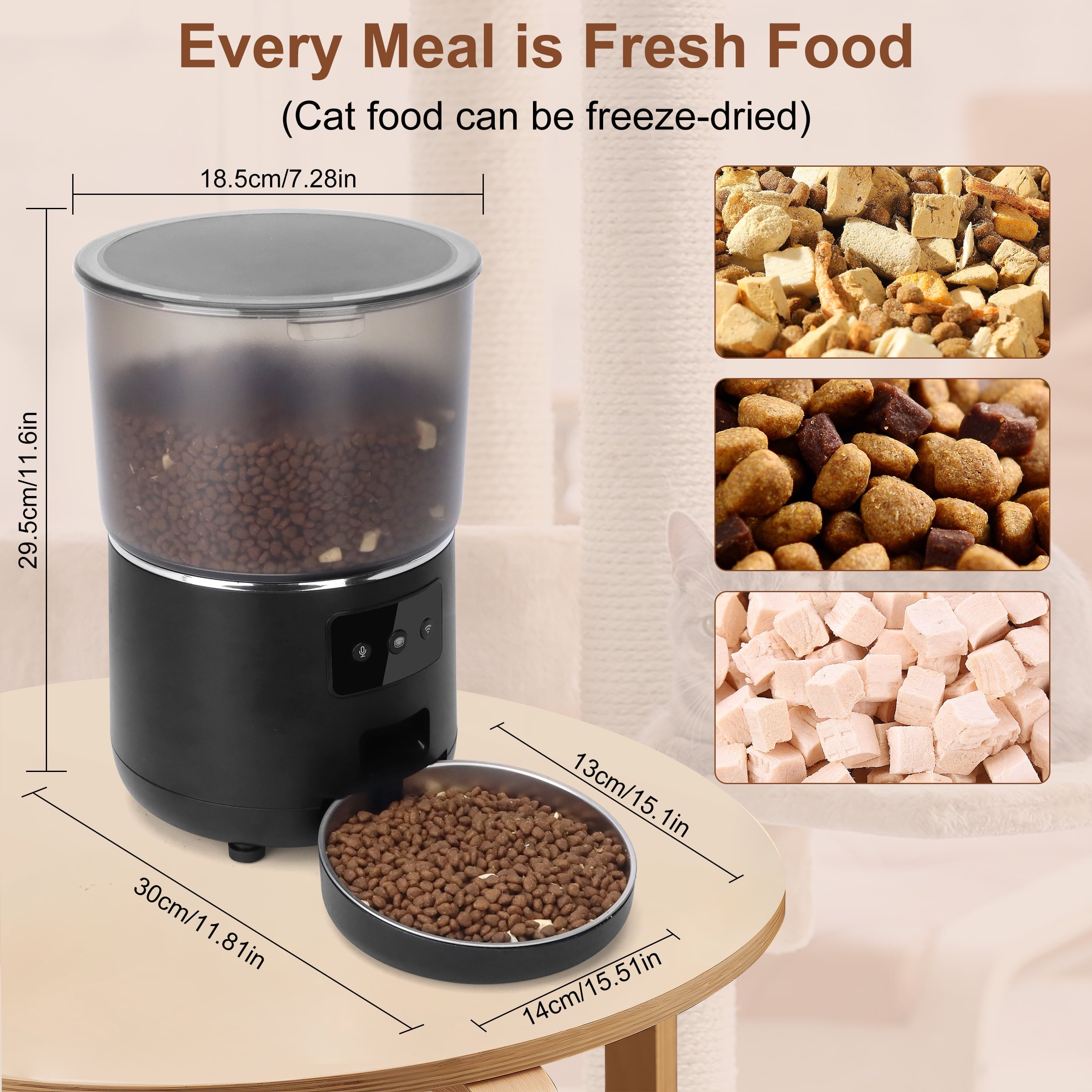Wifi Automatic Dog & Cat Food Dispenser with App Control
