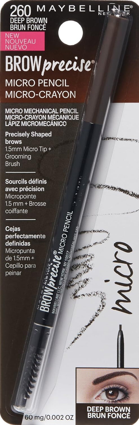 Brow Precise Micro Eyebrow Pencil Makeup, Deep Brown, 0.002 Oz.