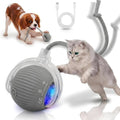 Smart Ball 2.0 - Automatic Cat Toy & Interactive Dog Toys for Small Dogs - Moving Cat Toy Ball for Indoor Cats - Motion Activated, Light Up, USB-C Rechargeable Pet Toy, 2 Speed Modes [Gray]