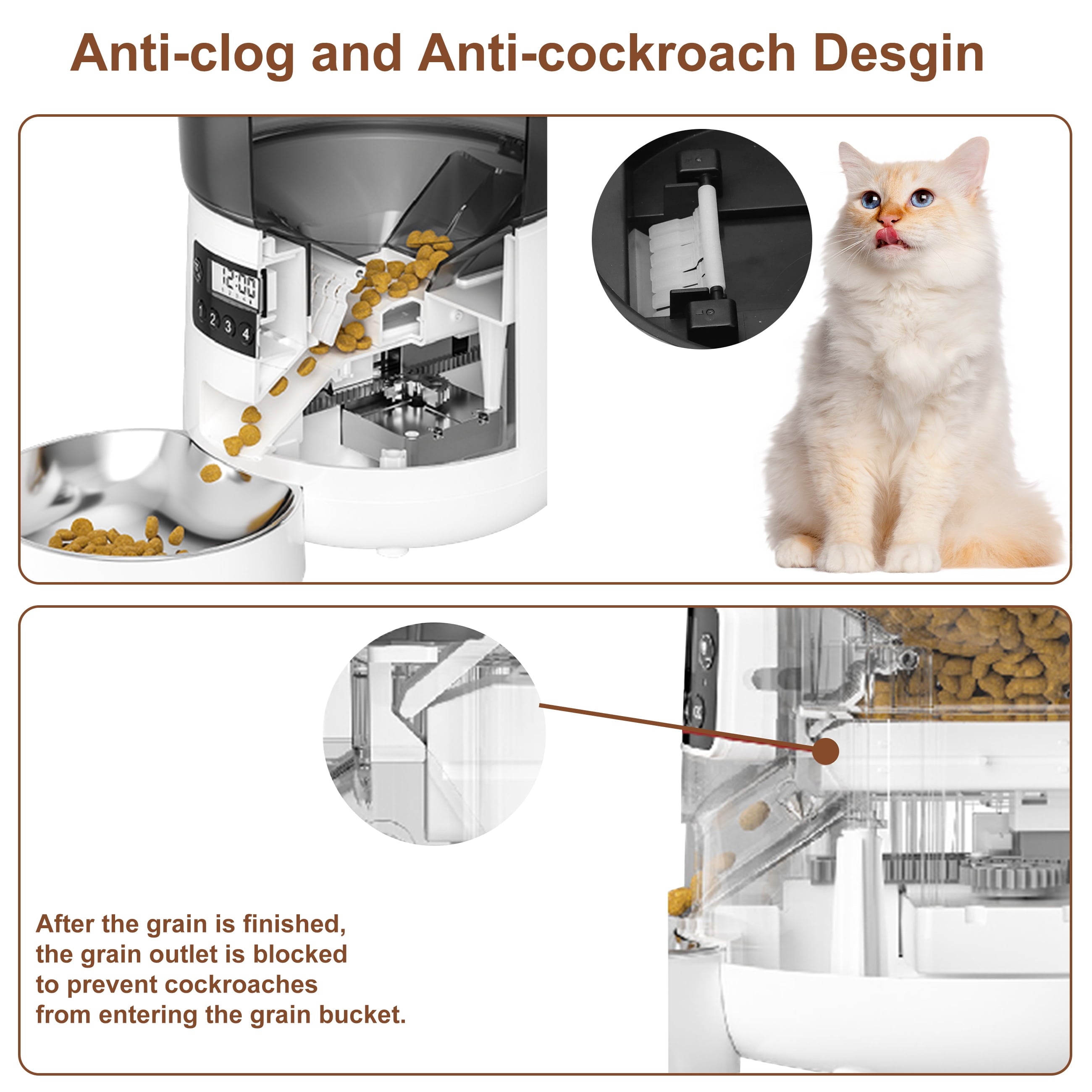 Wifi Automatic Dog & Cat Food Dispenser with App Control