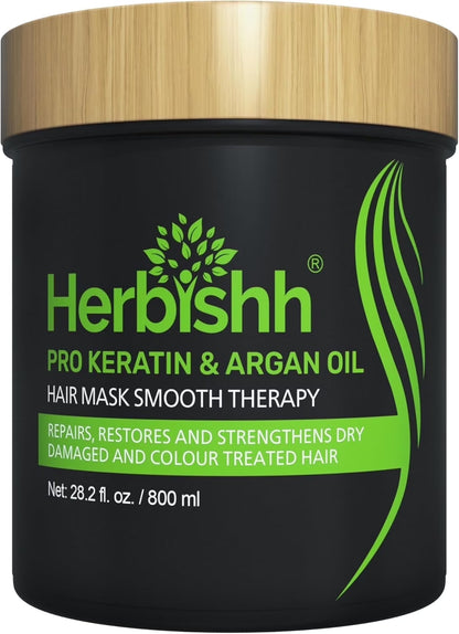 (2 Pack)  Argan Hair Mask-Deep Conditioning & Hydration for Healthier Looking Hair- for Very Dry, Weak, Stressed Out Hair, No Sulphates, No Parabens (800ML)